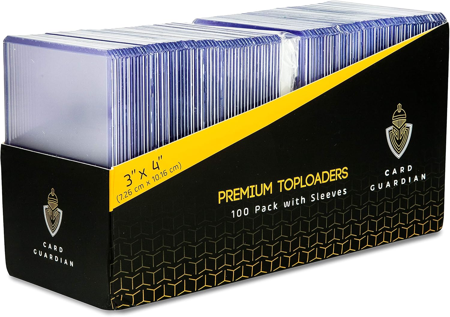 Card Guardian - 100 Toploaders with Sleeves for Trading Card Games TCG