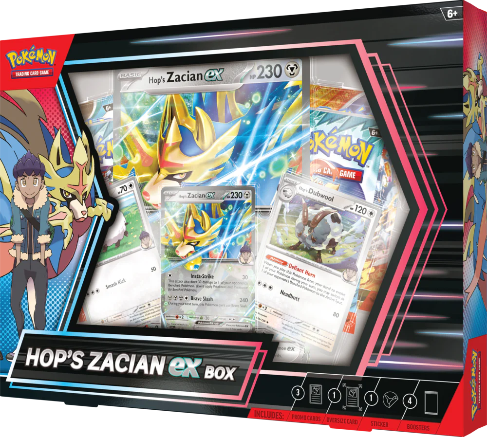 Pokemon TCG: Hop's Zacian ex Box