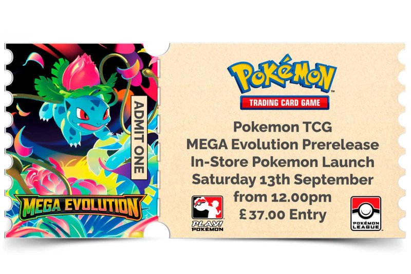 Pokémon - Mega Evolution Prerelease: In store event ticket (Saturday 27th September)