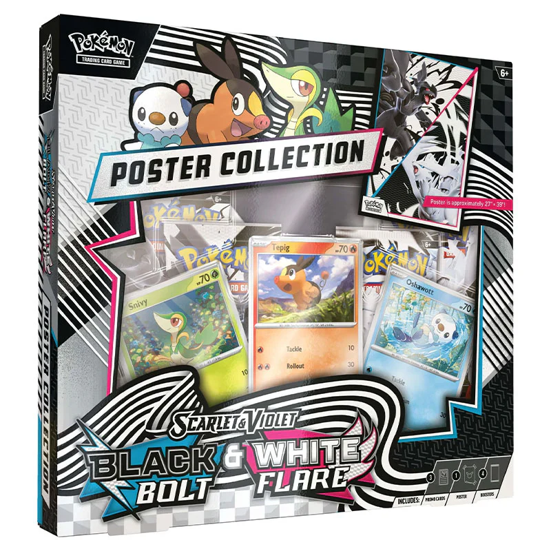 Pokemon Scarlet & Violet Black Bolt & White Flare Unova Poster Collection