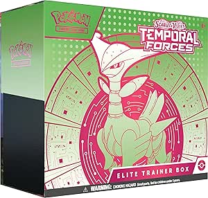 Pokemon TCG: Scarlet & Violet-Temporal Forces Elite Trainer Box - Iron Leaves (1 Full-Art Iron Thorns Promo Card 9 Boosters & Premium Accessories)