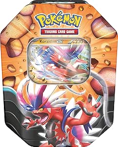 Pokemon TCG: Slashing Legends Tin Koraidon ex (1 Foil Promo Card & 4 Booster Packs)
