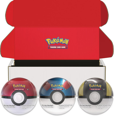 Pokemon Ball Tin Set of 3 In Display Box (Poke Ball, Great Ball, and Ultra Ball)