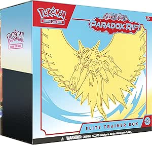 Pokemon TCG: Scarlet & VioletParadox Rift Elite Trainer Box - Roaring Moon (9 Booster Packs, 1 Full-Art Foil Card & Premium Accessories)