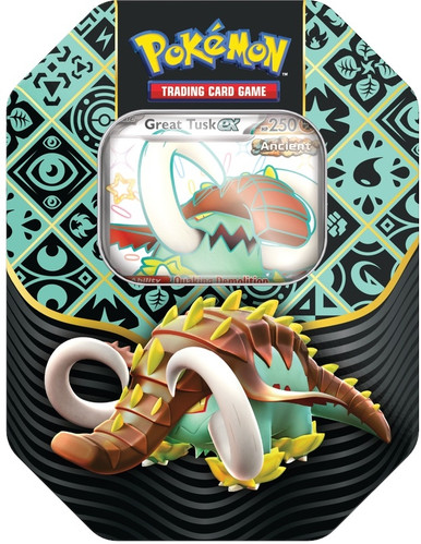 Paldean Fates Standard Tin Great Tusk ex