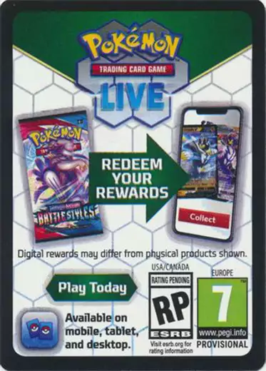 Pokemon TCG: Online/Live Code Card