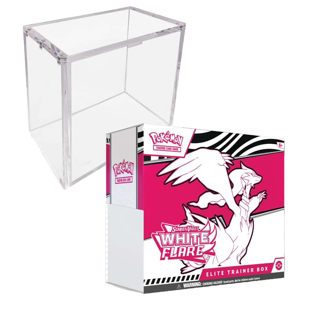 Pokemon TCG: White Flare - Elite Trainer Box + Acrylic Display Case Bundle