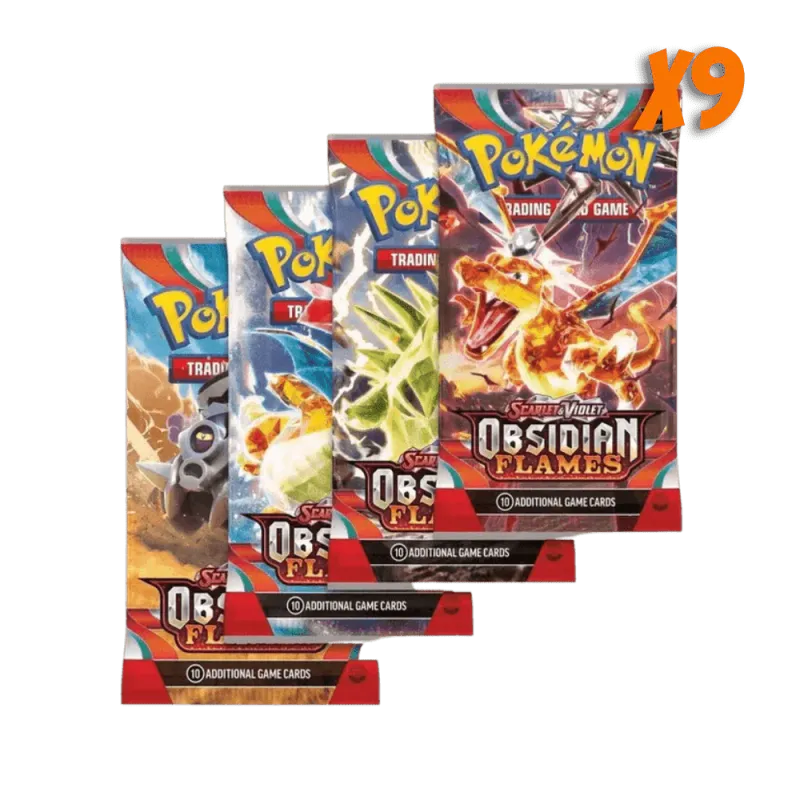 Pokemon Obsidian Flames Booster Pack Bundle (9 Packs)