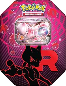 Pokemon TCG: Team Rocket Tin  Mewtwo ex (1 Foil Promo Card & 4 Booster Packs)