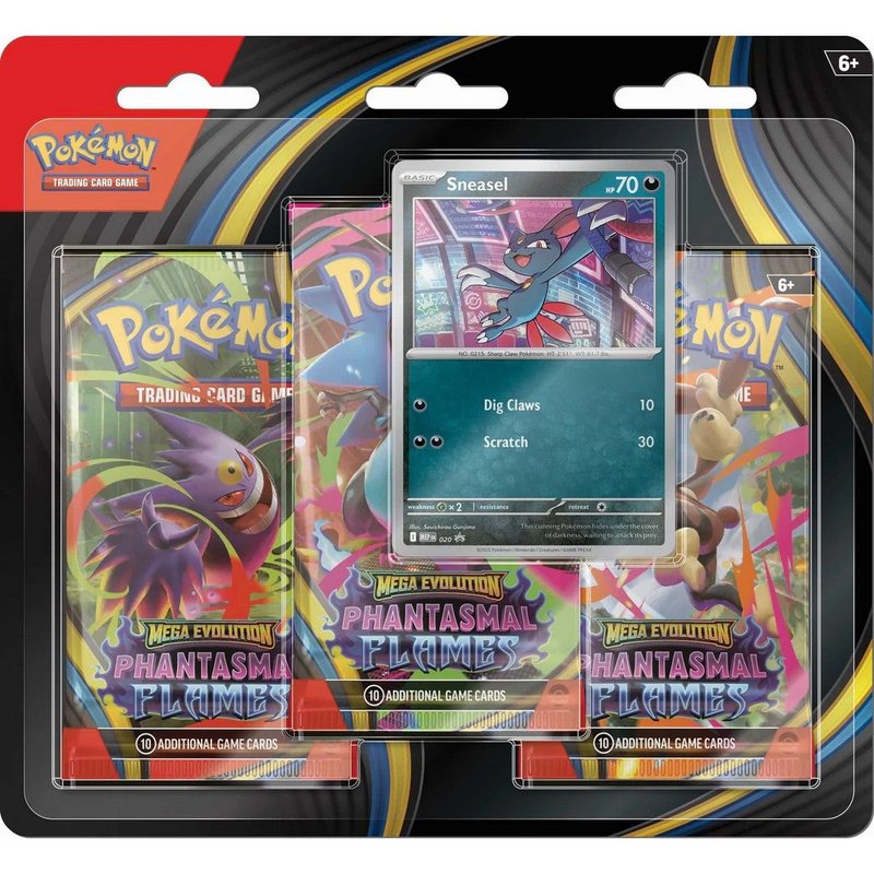 Pokemon TCG: Mega Evolution Phantasmal Flames - 3 Pack CDU - Sneasel