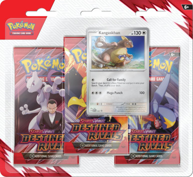 Scarlet and Violet Destined Rivals 3 Pack Blister Kangaskhan