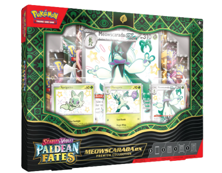 Pokemon Scarlet & Violet Paldean Fates Meowscarada EX Premium Collection Box