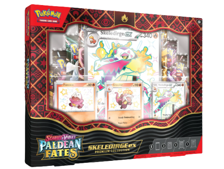 Pokemon Scarlet & Violet Paldean Fates Skeledirge EX Premium Collection Box