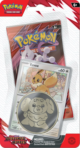Scarlet and Violet Destined Rivals 1 Pack Checklane Blister Eevee
