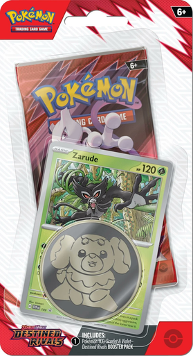 Scarlet and Violet Destined Rivals 1 Pack Checklane Blister Zarude
