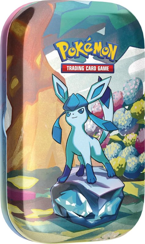 Pokemon TCG: Scarlet & Violet-Prismatic Evolutions Mini Tin - Glaceon (2 Booster Packs & 1 Coin)