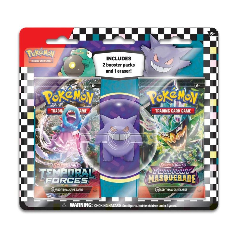 Pokémon 2 Booster Packs & Gengar Eraser