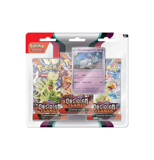 Pokémon Trading Card Game: Scarlet and Violet 3 &#8211; Obsidian Flames 3-Pack Blister Houndstone