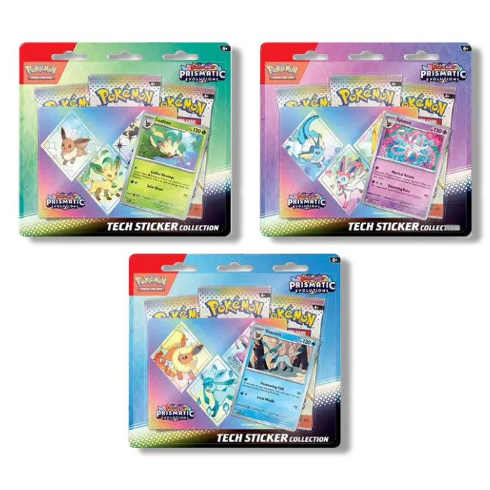 Pokemon TCG: Prismatic Evolutions - Tech Sticker Art Set Bundle