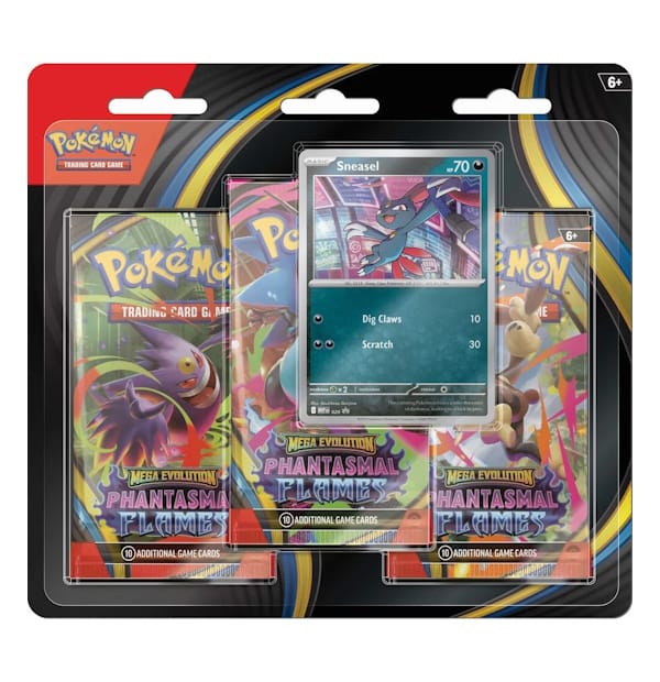 Pokémon Trading Card Game: Mega Evolution Phantasmal Flames Booster 3 Pack Blister Sneasel