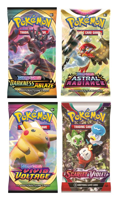 Pokemon TCG: 4 Booster Packs 40 Cards Total | Value Pack Includes 4 Booster Packs of Pokemon Cards | 100% Authentic Pokemon Expansion Packs