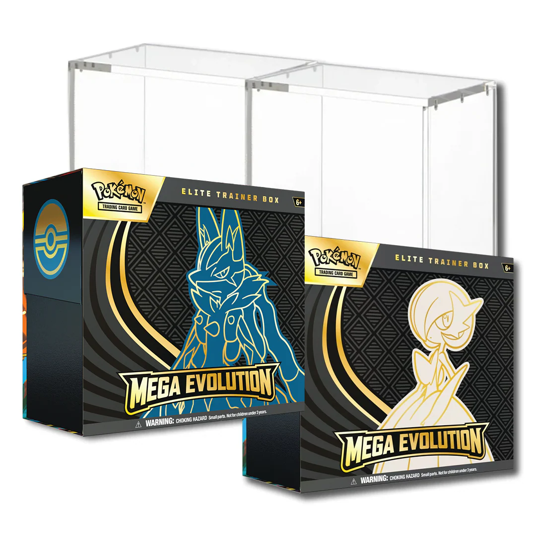 Pokemon TCG: Mega Evolution - 2 Elite Trainer Box + 2 Acrylic Case Bundle