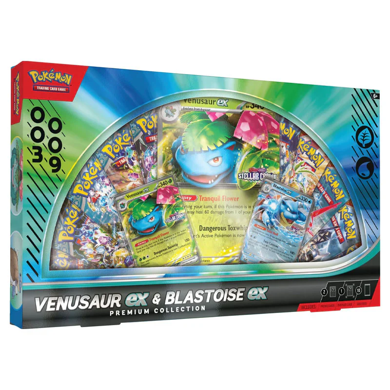 Pokémon TCG: Venusaur & Blastoise ex Premium Collection Box