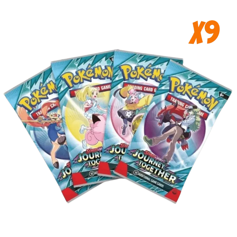 Pokemon Journey Together Booster Pack Bundle (9 Packs)